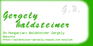 gergely waldsteiner business card